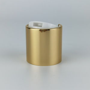 28-410 gold Aluminum Shell smooth skirt Disc Top Cap