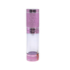 15ml Clear Airless Pump Bottle With Pink Over-Cap
