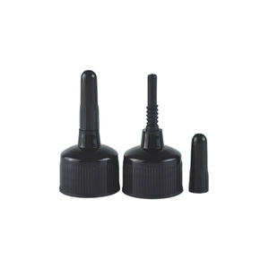 20-410 Black PP plastic short nozzle Twist Top Caps
