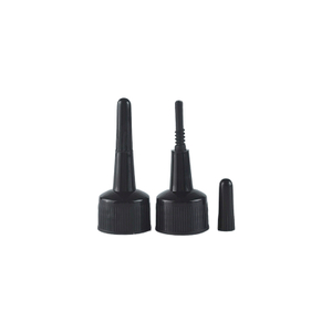 20-410 Black PP Plastic Long Nozzle Twist Top Caps