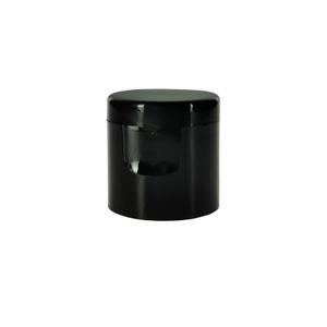 24/415 Black Smooth Polypropylene Threaded Snap Top Caps