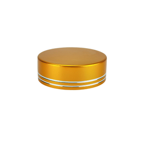 38/400 Shiny Gold Metal Overshell Straight Sided Cap