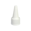 20-410 White PP Plastic Ribbed Skirt Twist Top Caps