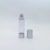 50ml Clear Airless Pump Bottle With Matte Silver Over-Cap