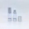 30ml Clear Airless Pump Bottle With Glossy Silver Over-Cap