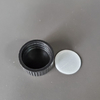 Black PP plastic 20-400 ribbed skirt lid with foam liner
