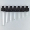 18-400 Black PP Plastic Ribbed Child-resistant Dropper Assembly with Black Rubber Bulb And Glass Pipette