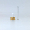 Gold Metal 20-400 Smooth Skirt Dropper Assembly with White Rubber Bulb And 76 Mm Glass Pipette