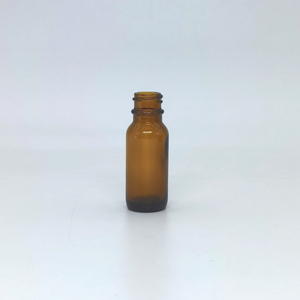 0.5 Oz 15ml Amber Glass Boston Round Bottle with 18-400 Neck Finish
